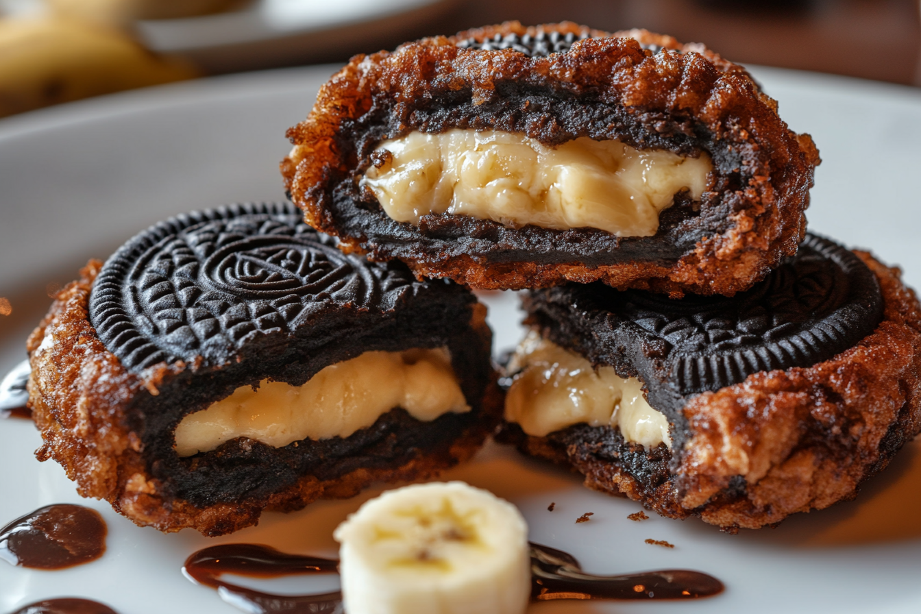 Banana Deep-Fried Oreos