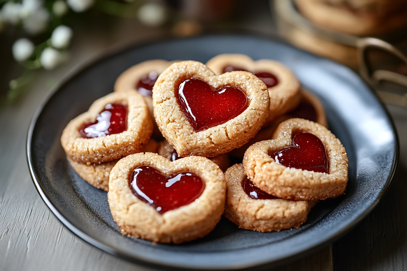 Almond Heart Cookies