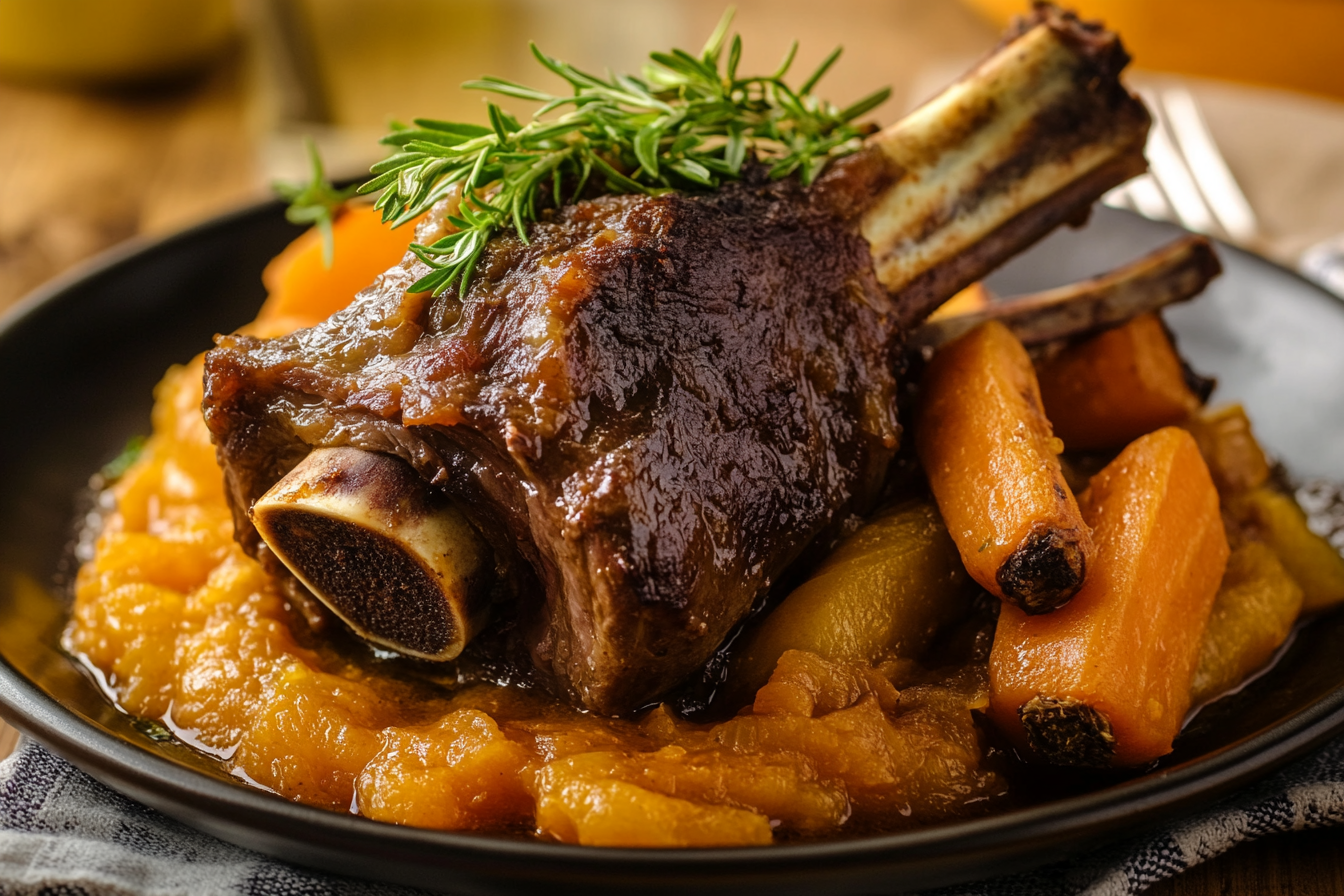 Braised Lamb Shanks with Root Vegetables