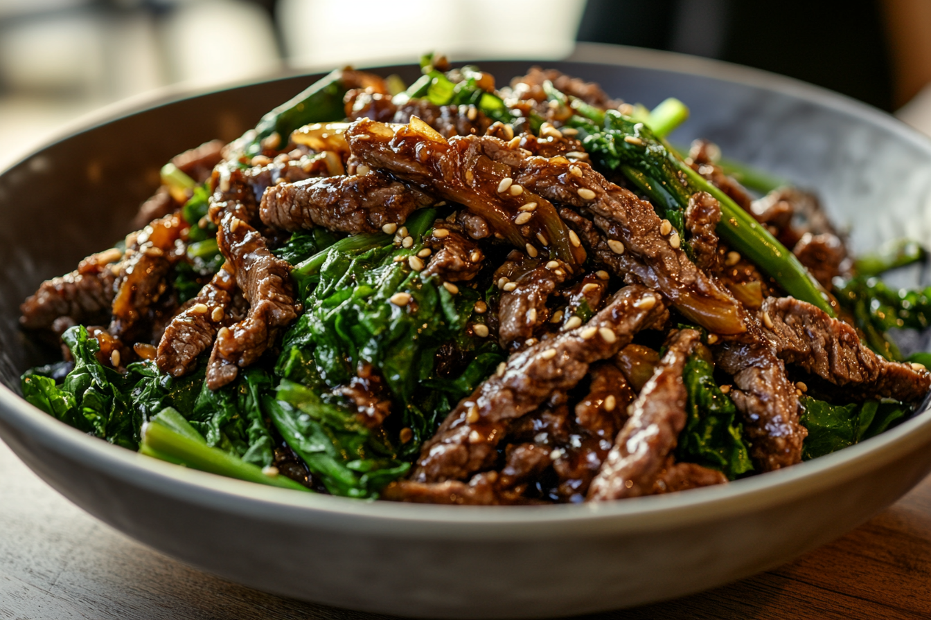 Sesame Ginger Beef Stir-Fry Bowl