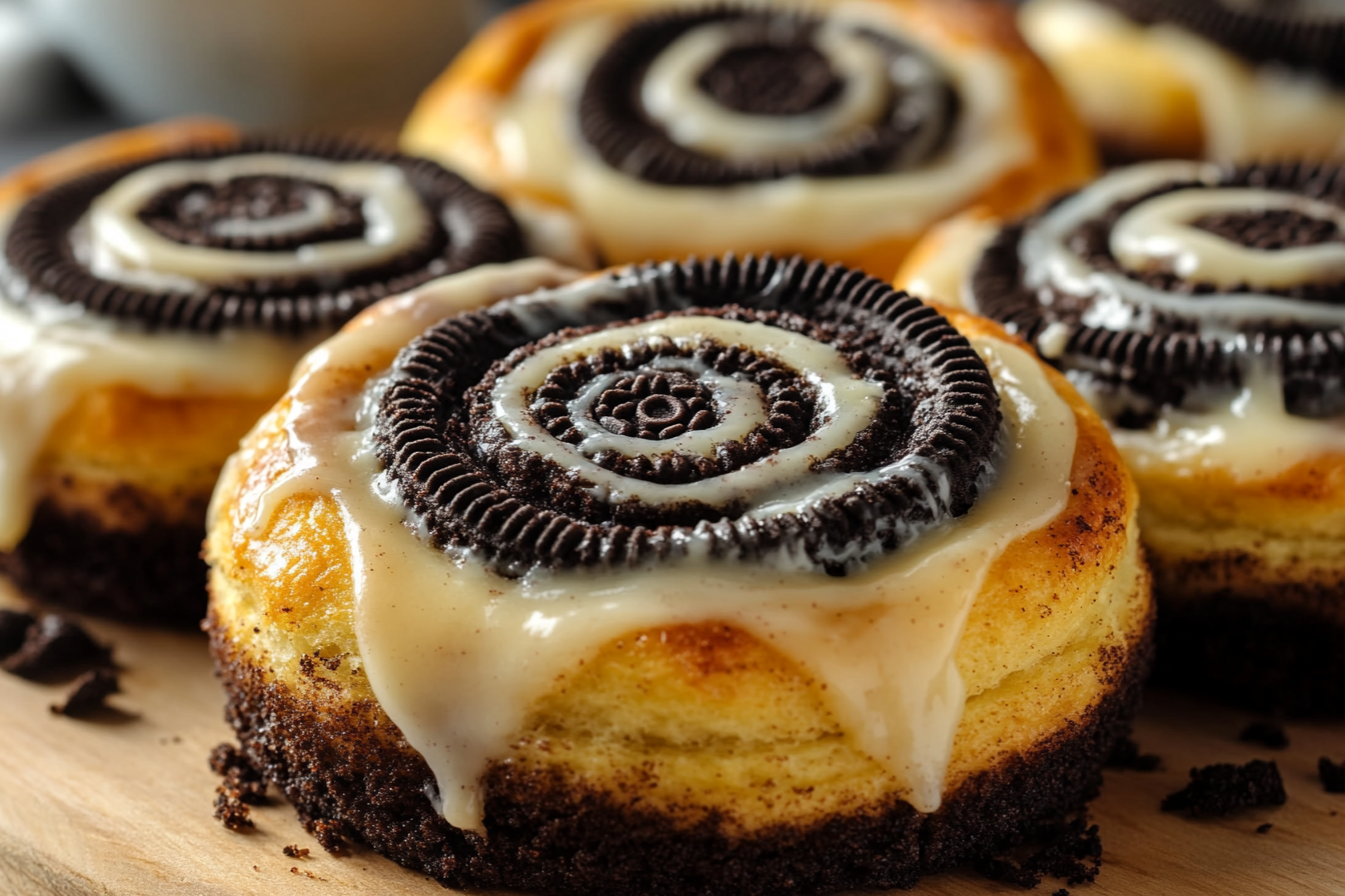 Oreo-Stuffed Cinnamon Rolls