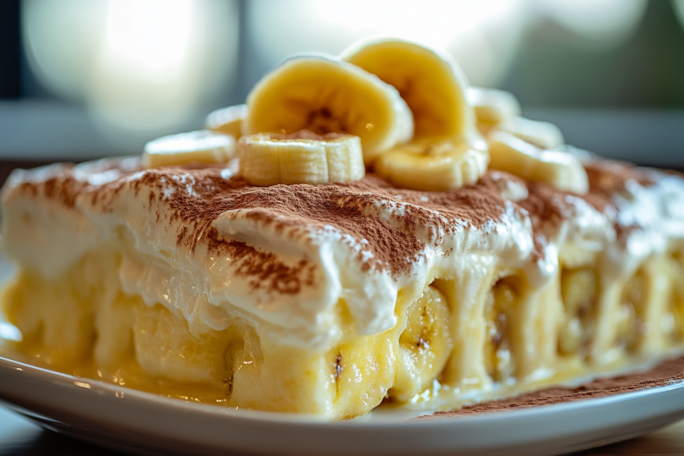 Banana Pudding Poke Cake