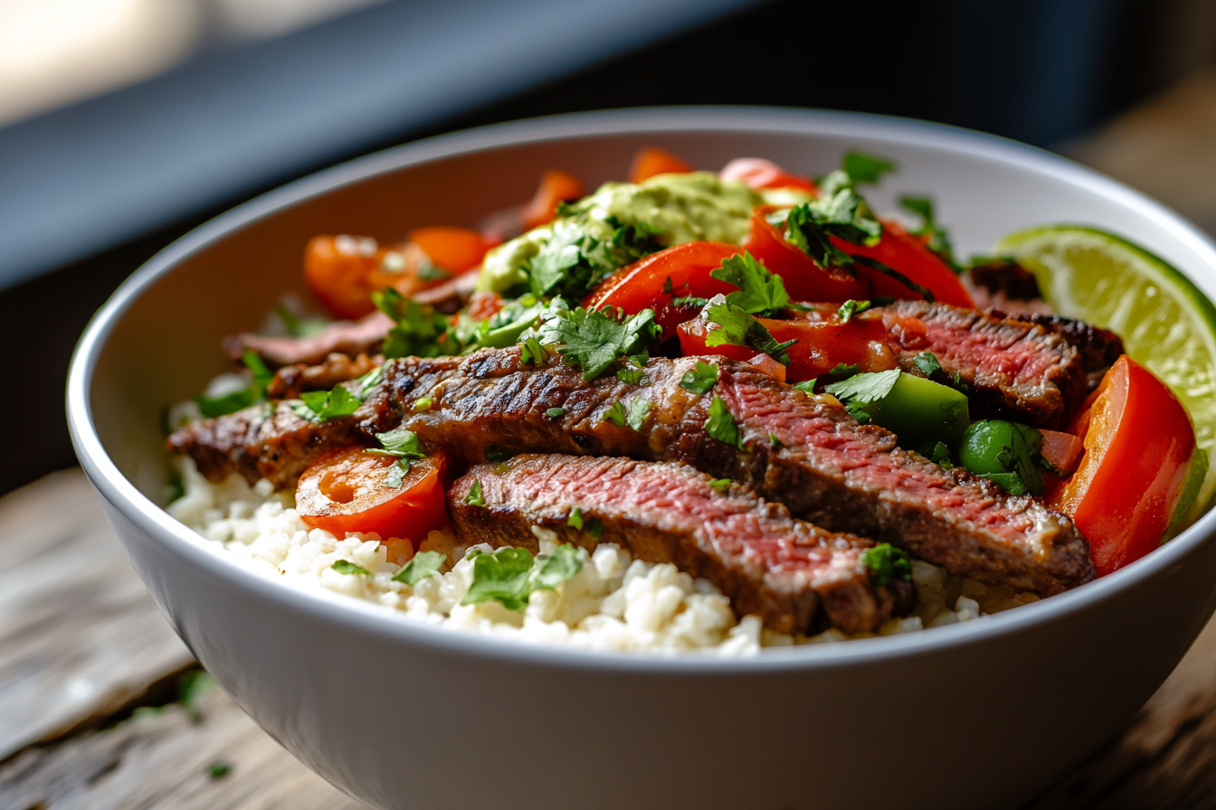 High-Protein Steak Fajita Bowl