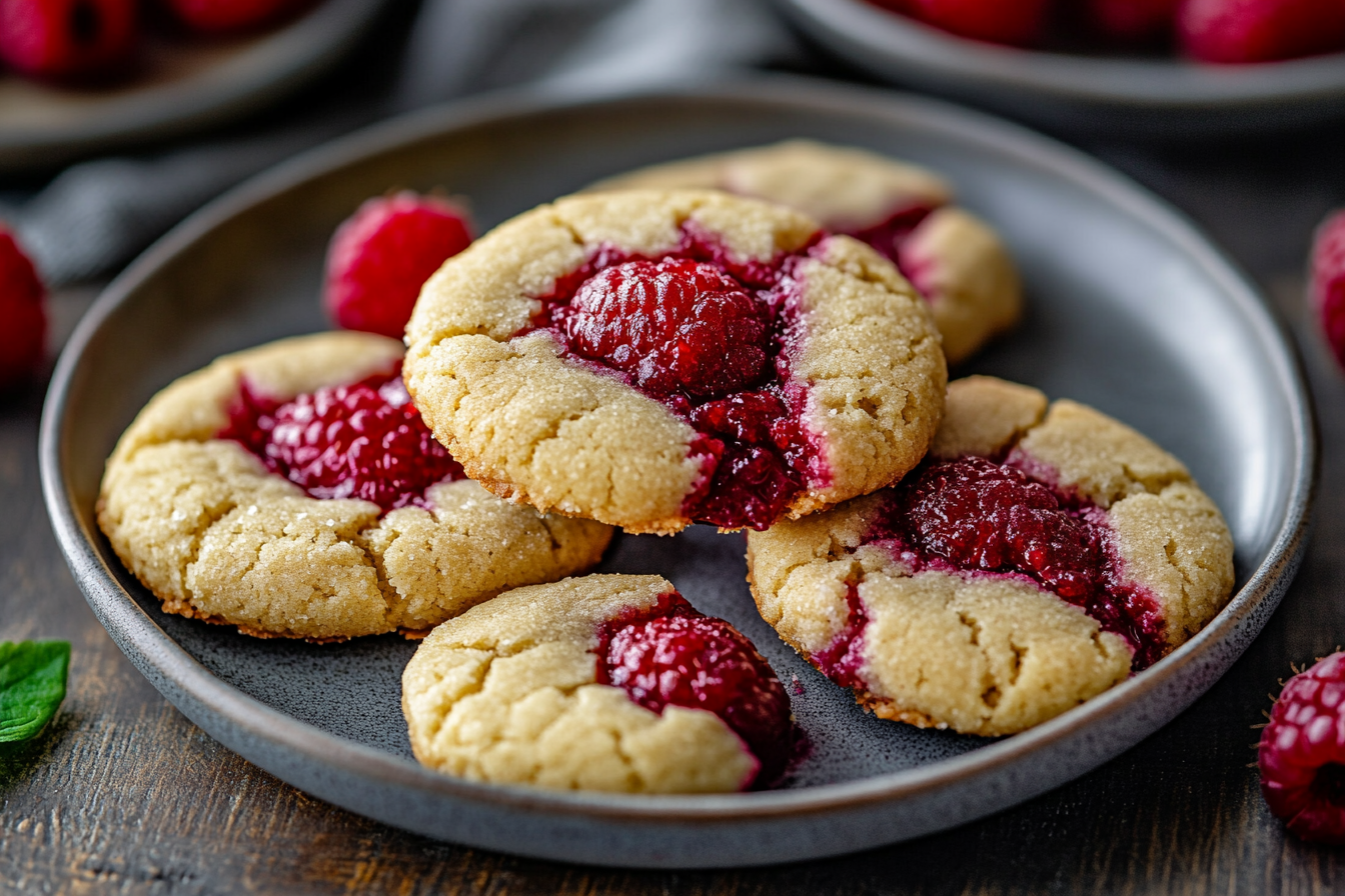 Raspberry Vanilla Butter Cookies