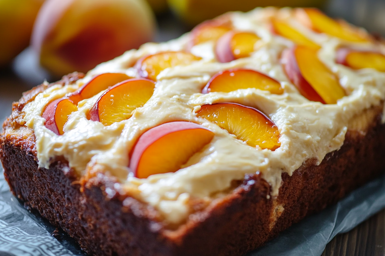 Peaches & Cream Cheese Loaf Recipe