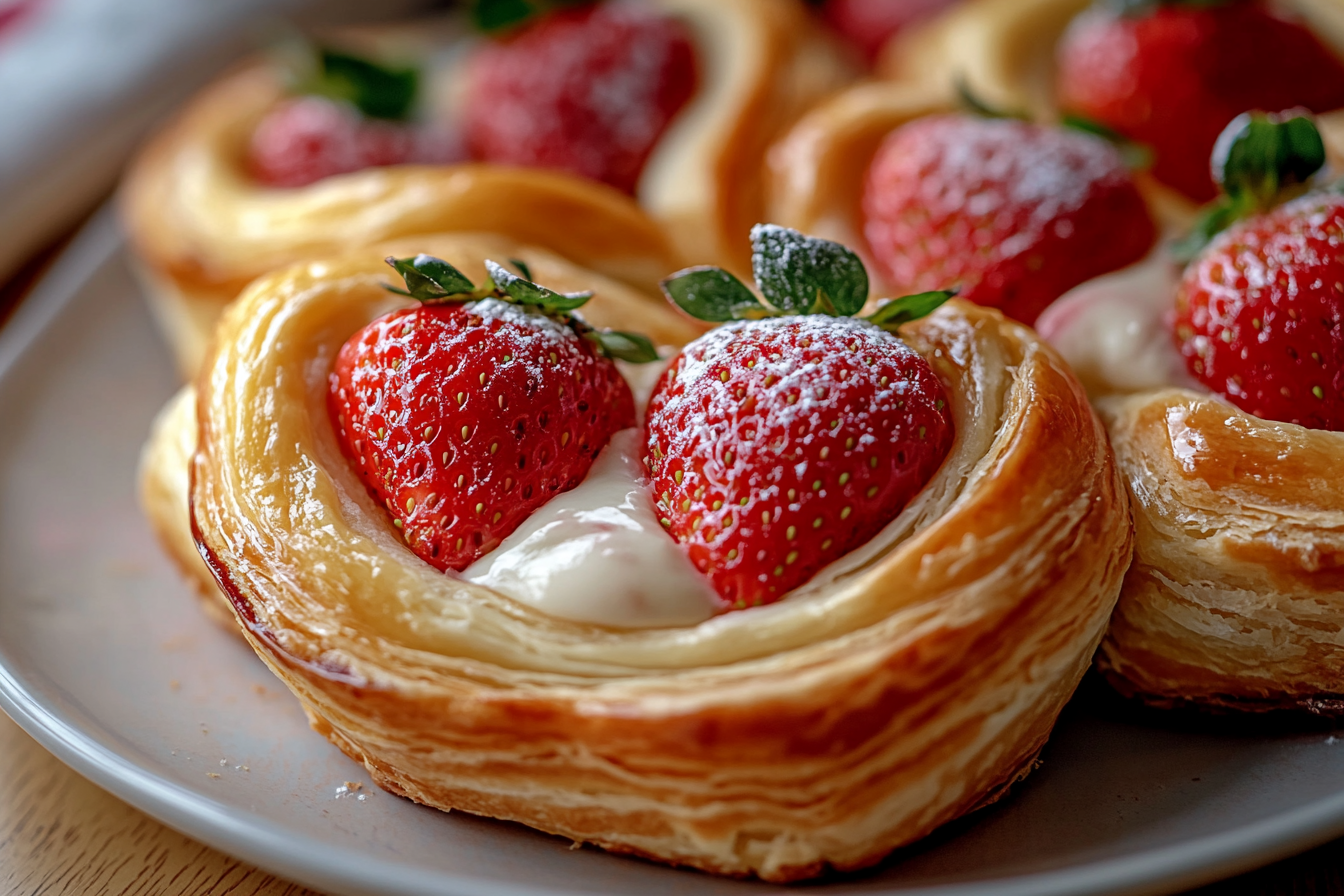 Easy Vegan Strawberry Danish