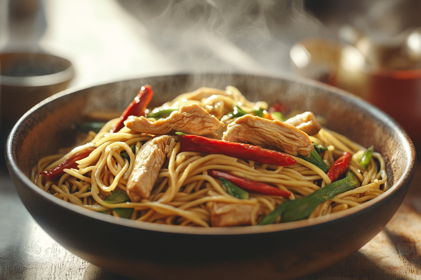 Garlic Chicken Lo Mein
