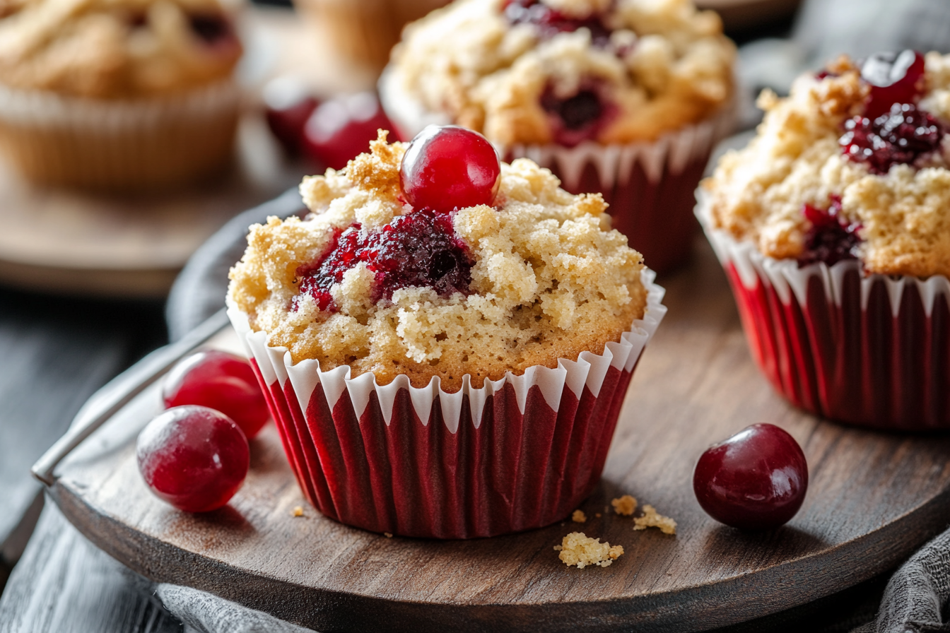 Cherry Cobbler Muffins