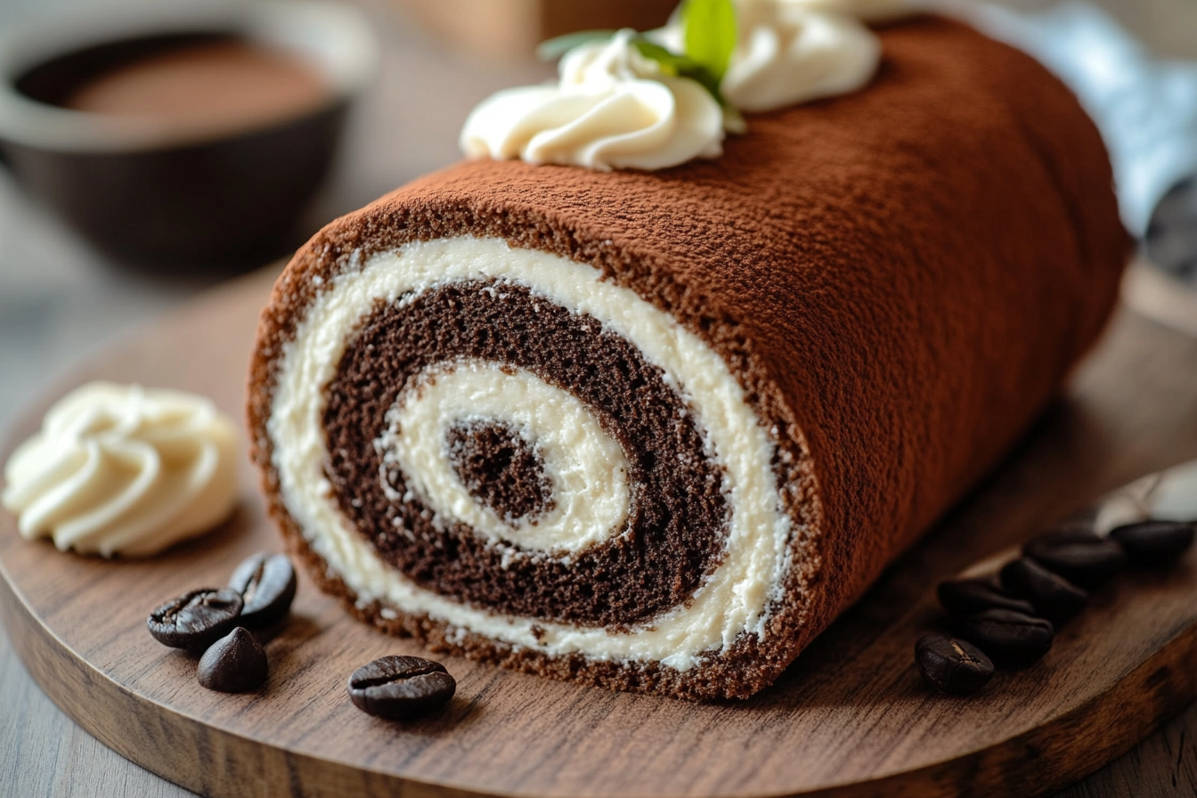 Mocha Roll Cake