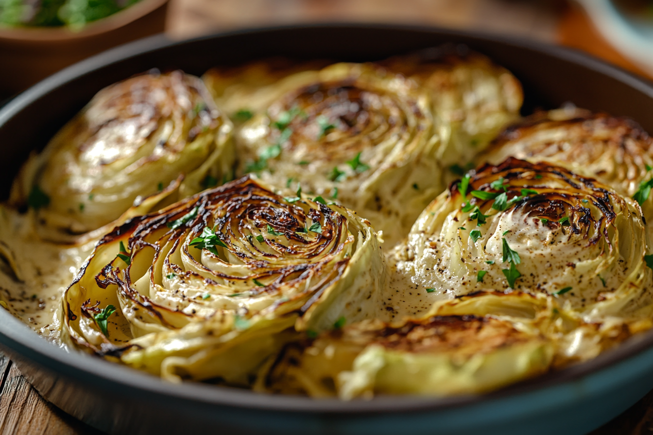 Garlic-Parmesan Melting Cabbage