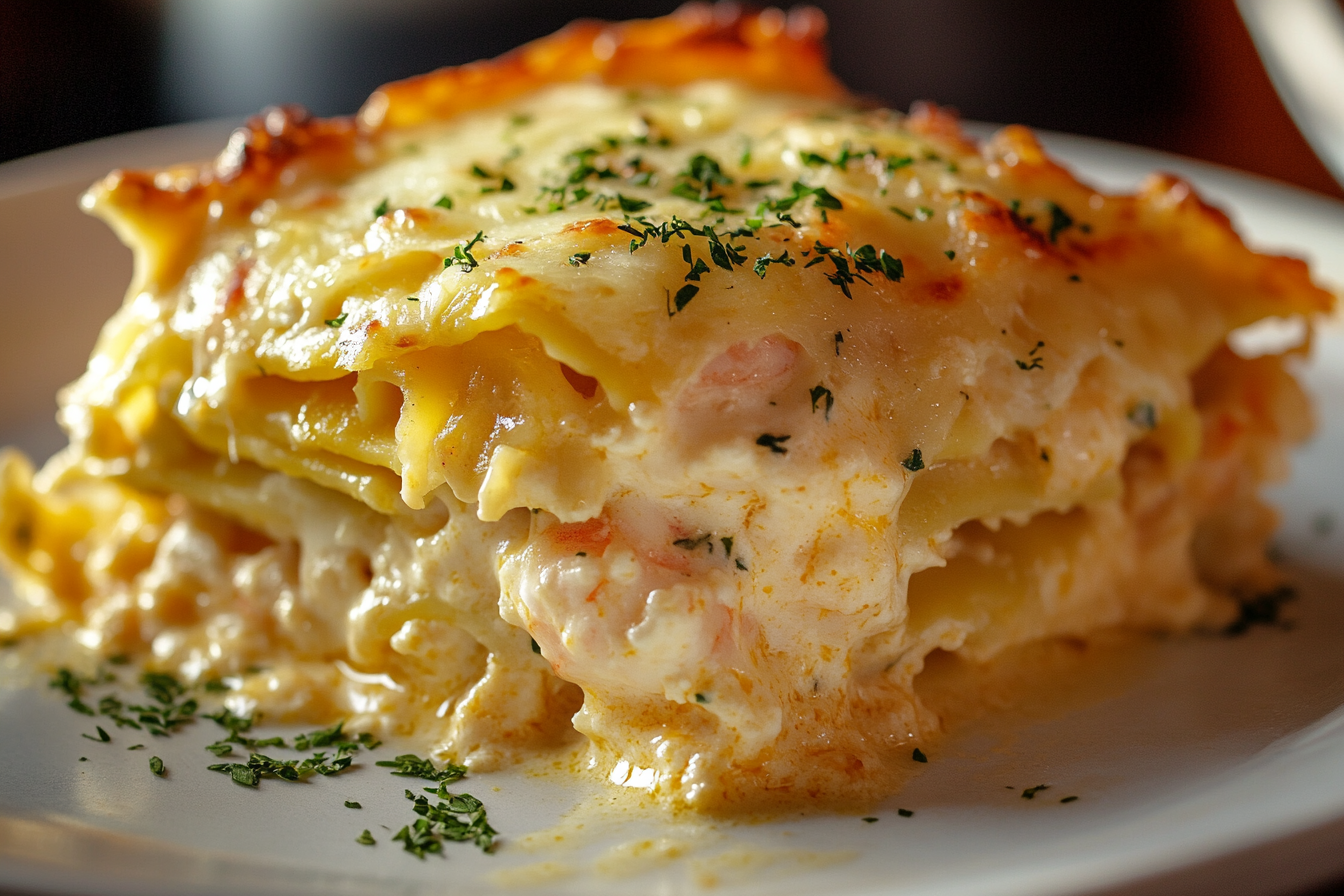 Garlic Butter Shrimp Scampi Lasagna