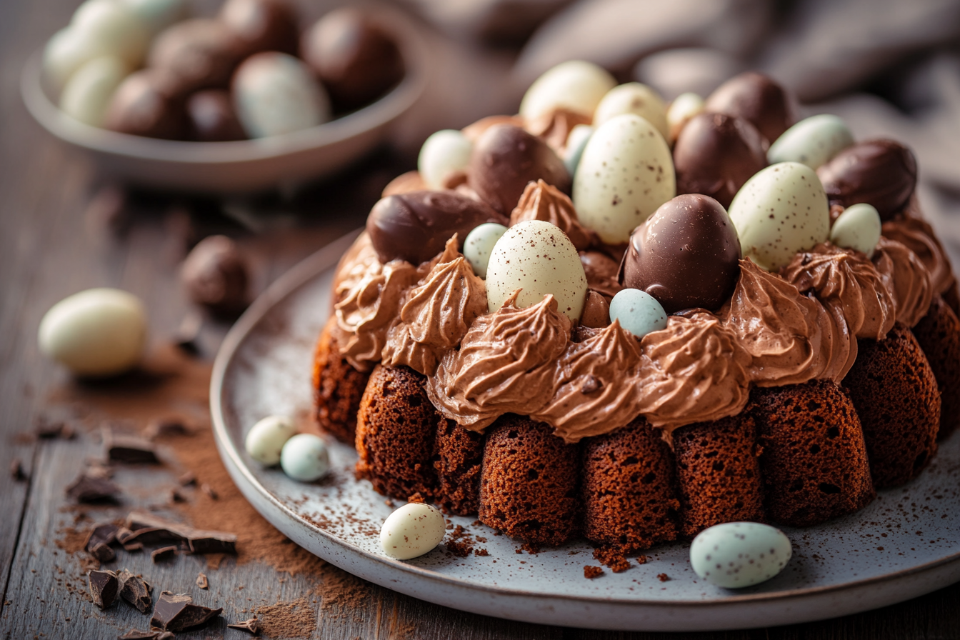 Easter Chocolate Ripple Cake