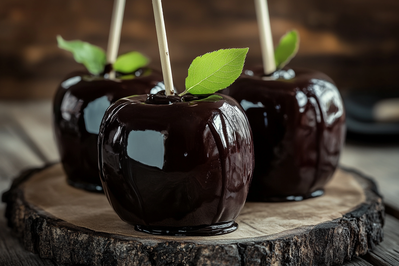 Black Poison Candy Apples