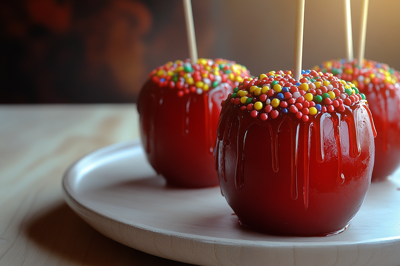 Glow in the Dark Jolly Rancher Candy Apples