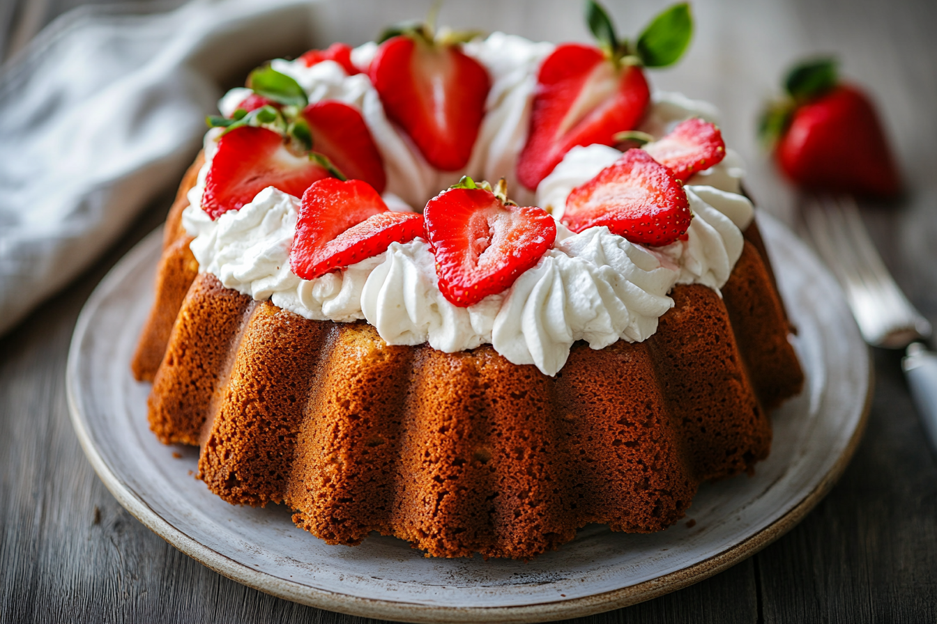 Strawberry Cheesecake Bundt Cake