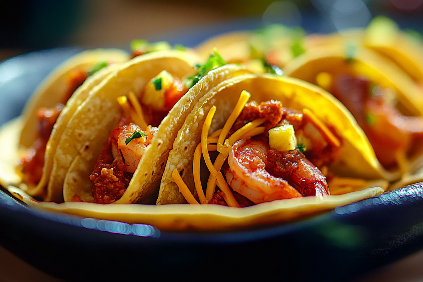 Jerk Shrimp Tacos with Pineapple Salsa