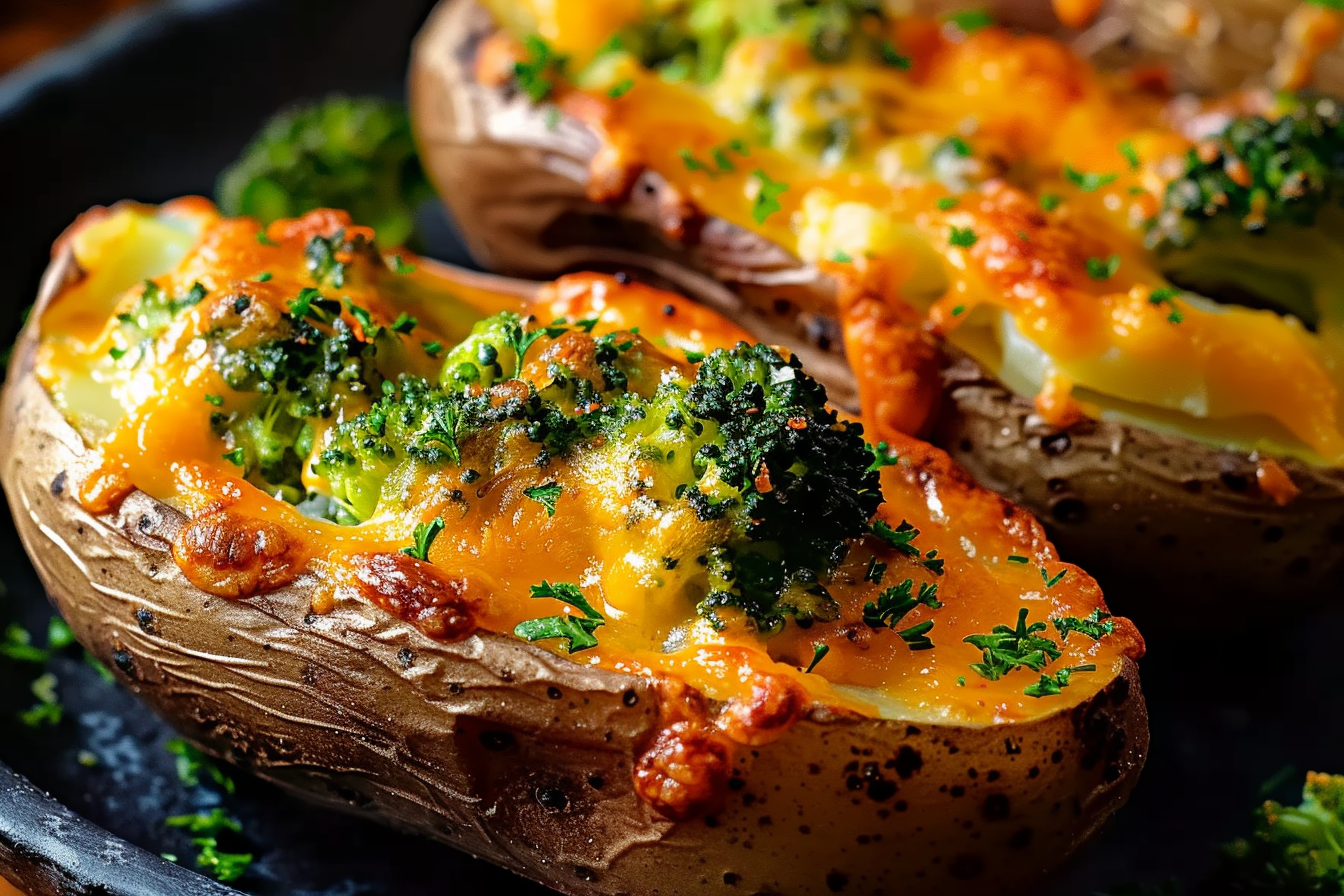 Cheesy Broccoli Twice-Baked Potatoes