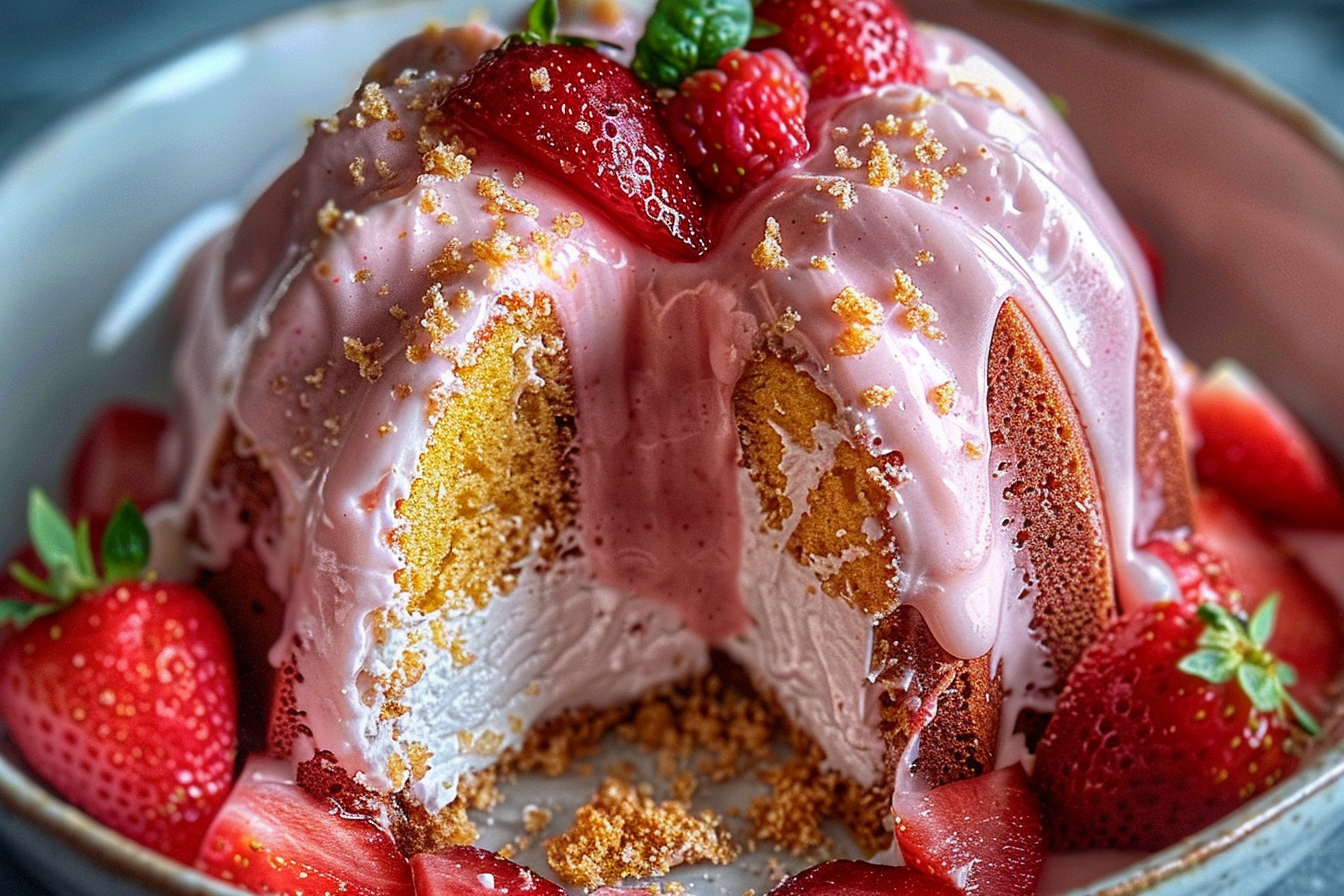 Strawberry Cheesecake Bundt Cake