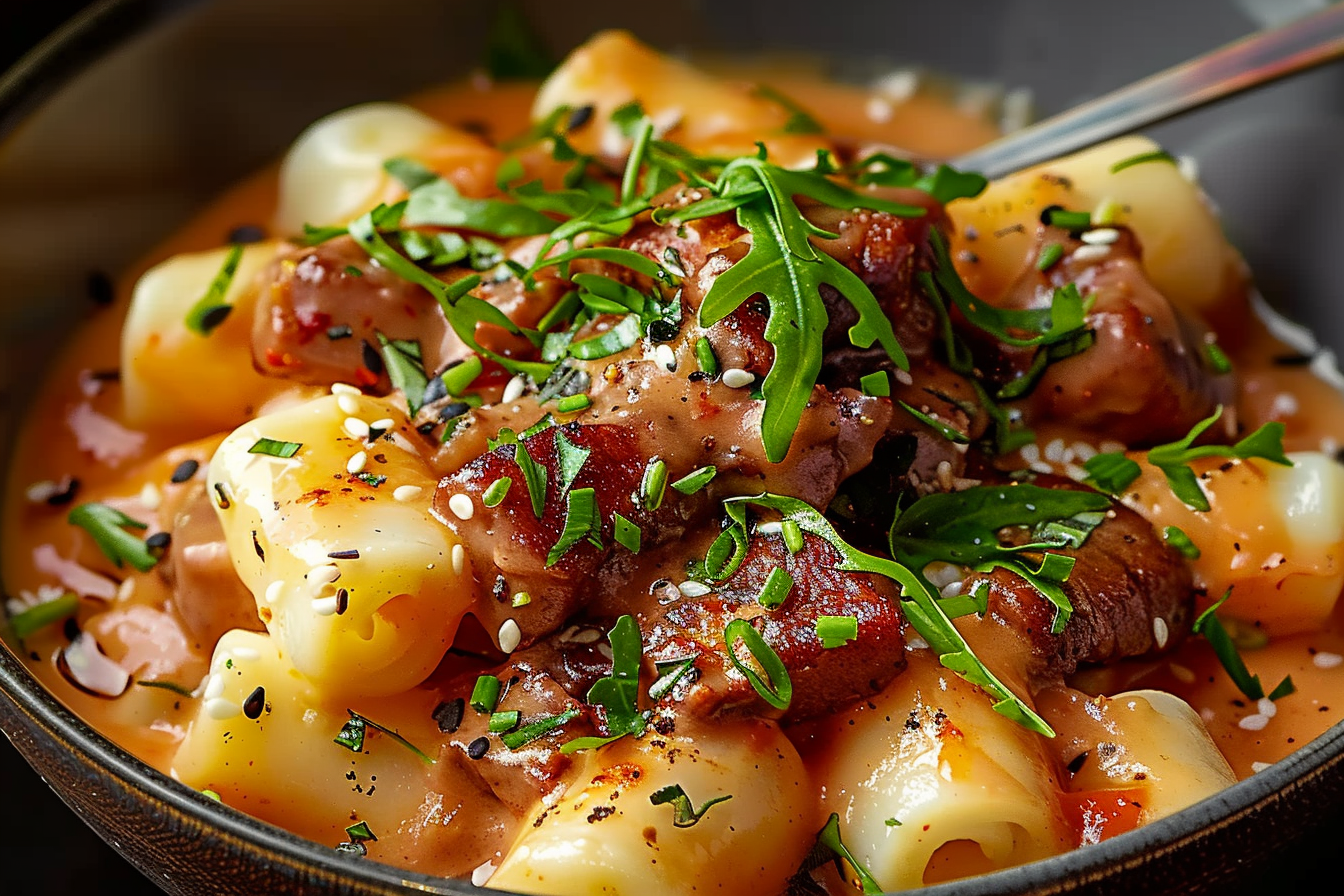 Creamy Carbonara Tteokbokki