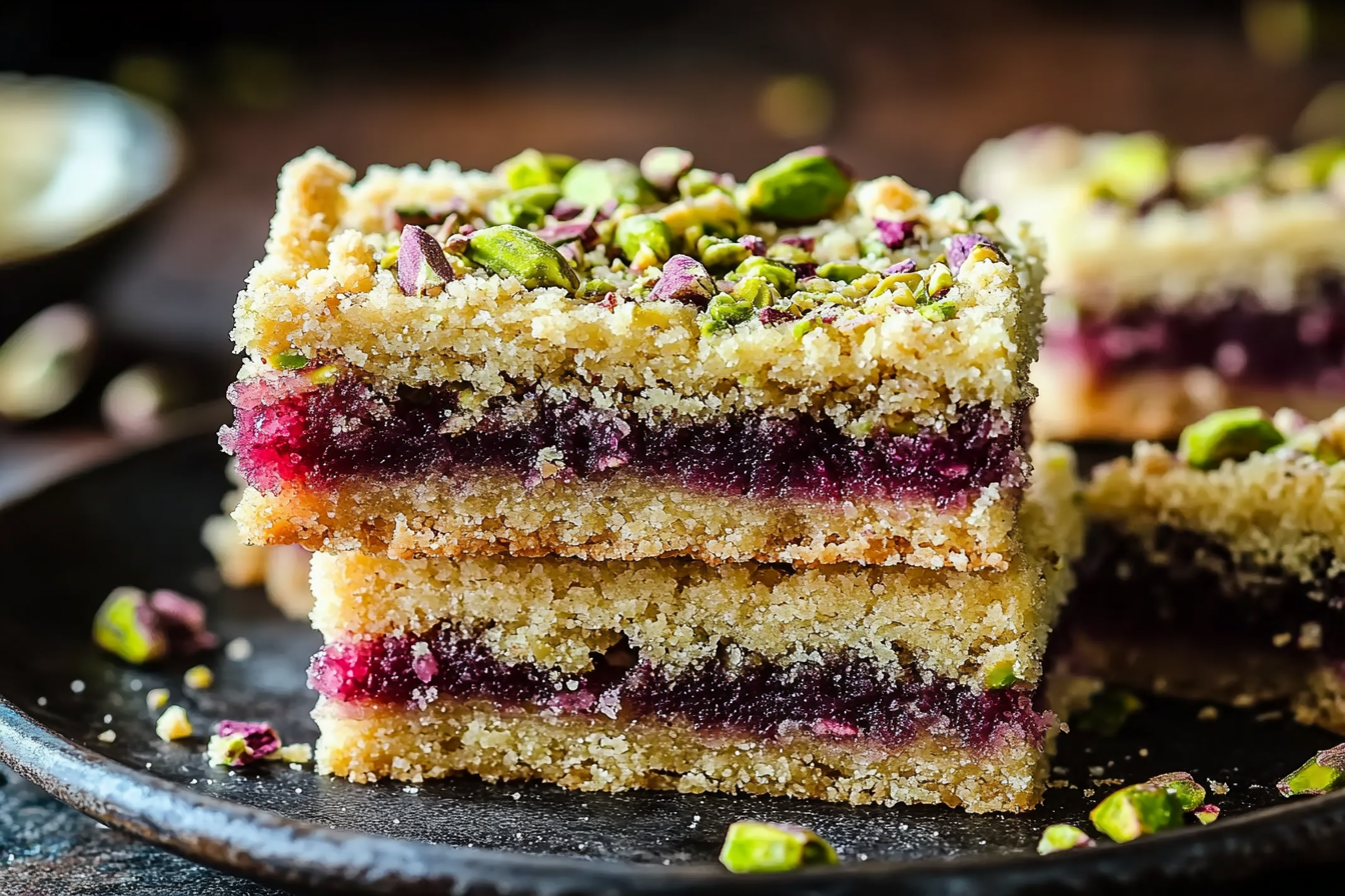 Pistachio Shortbread Bars