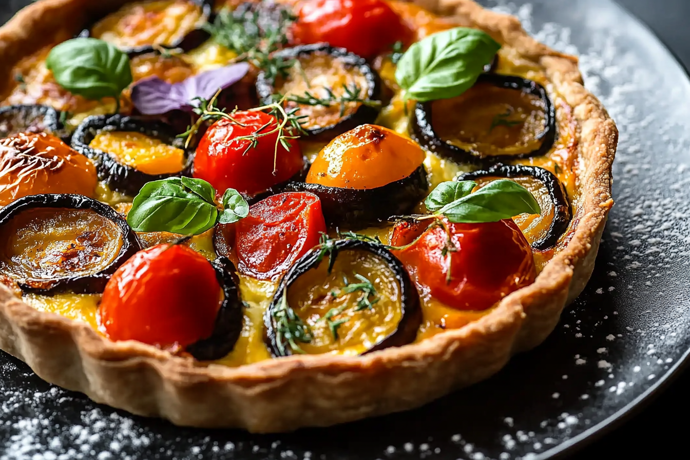 Roasted Ratatouille Quiche