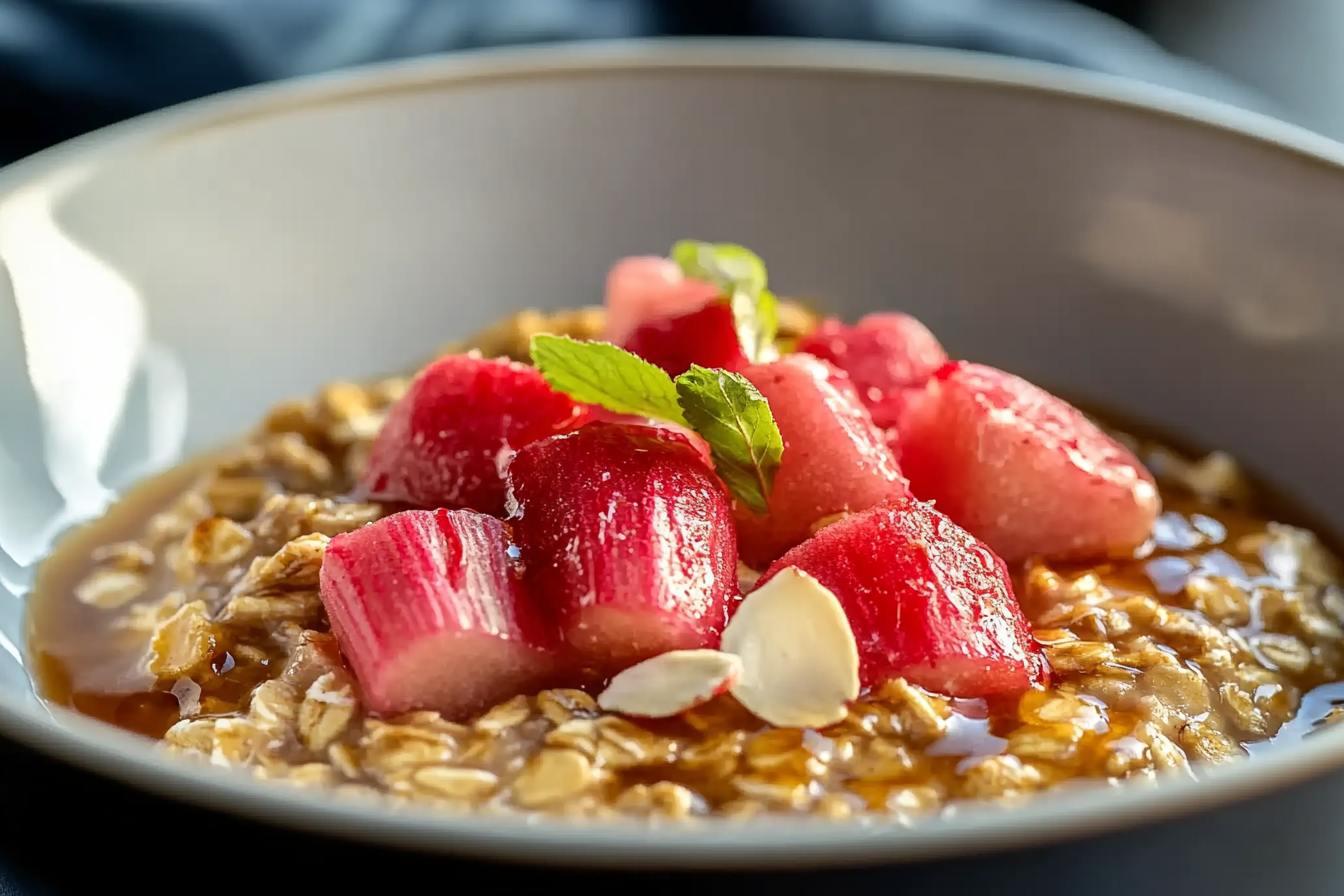 Sweet Maple Rhubarb Oatmeal