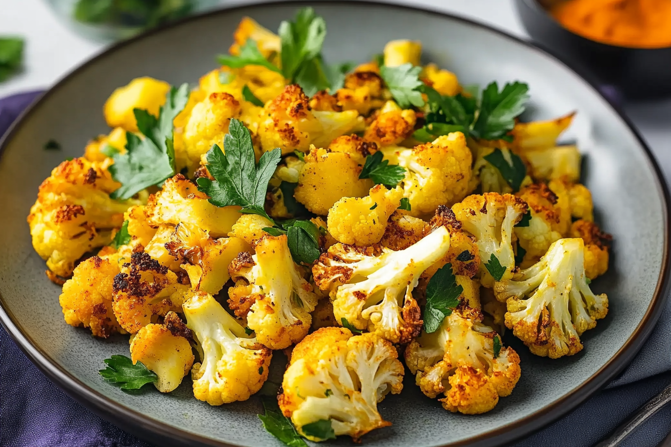 Turmeric Roasted Cauliflower Salad