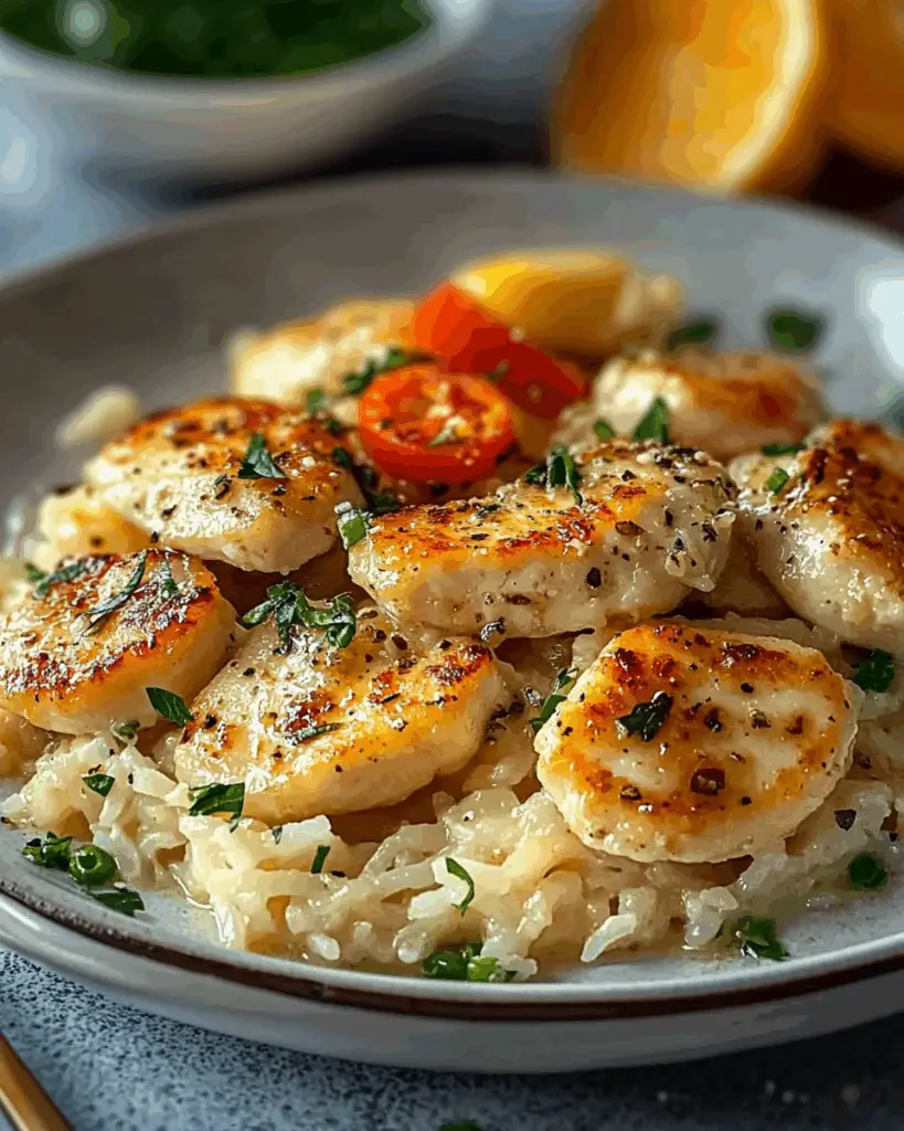 Chicken Scampi with Garlic Parmesan Rice 4 Chicken Scampi with Garlic Parmesan Rice