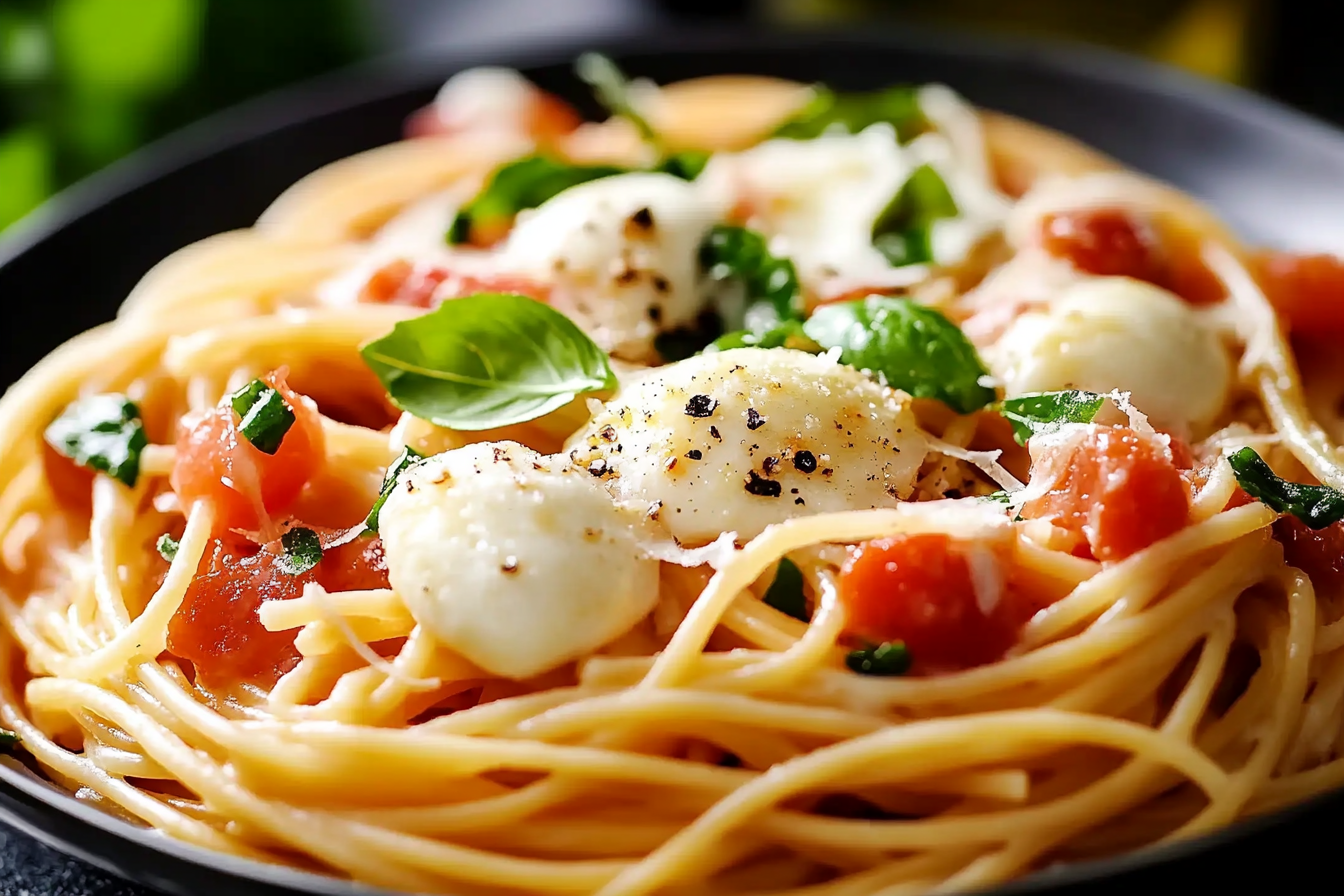 Garlic Mozzarella Margherita Pasta