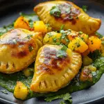 Curried Potato Pasties with Quick Coriander Chutney 5 Curried Potato Pasties with Quick Coriander Chutney
