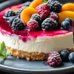 Summer Berry and Peach Cheesecake 5 Summer Berry and Peach Cheesecake