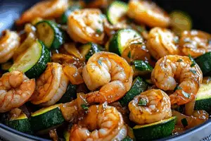 Shrimp and Zucchini Stir Fry with Homemade Teriyaki