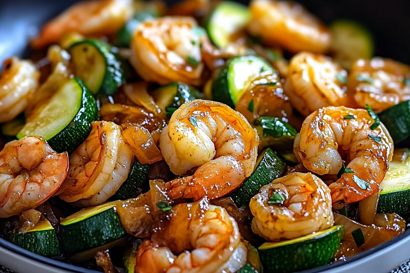 Shrimp and Zucchini Stir Fry with Homemade Teriyaki