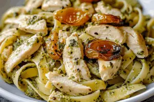 Creamy Chicken Pesto Pasta