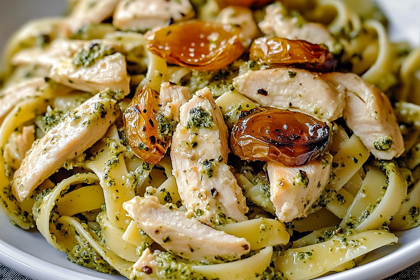 Creamy Chicken Pesto Pasta