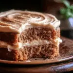 Applesauce cake with cinnamon cream cheese frosting
