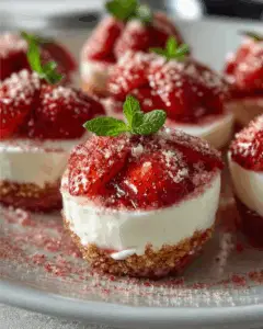 Cheesecake deviled strawberries