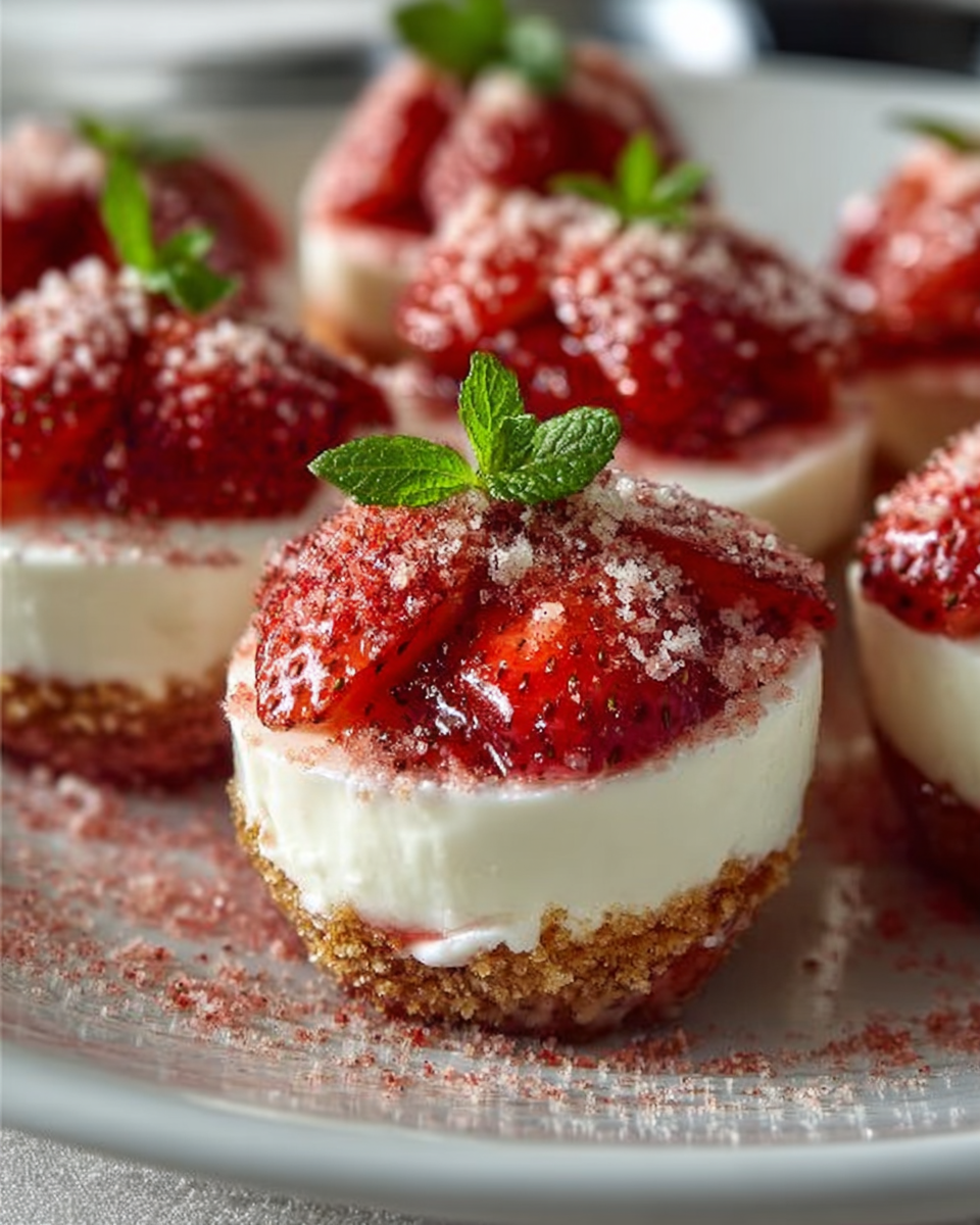 Cheesecake deviled strawberries