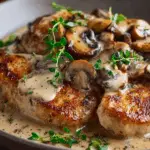 Chicken & Mushroom Skillet with Creamy Asiago Mustard Sauce 5 Chicken & Mushroom Skillet with Creamy Asiago Mustard Sauce