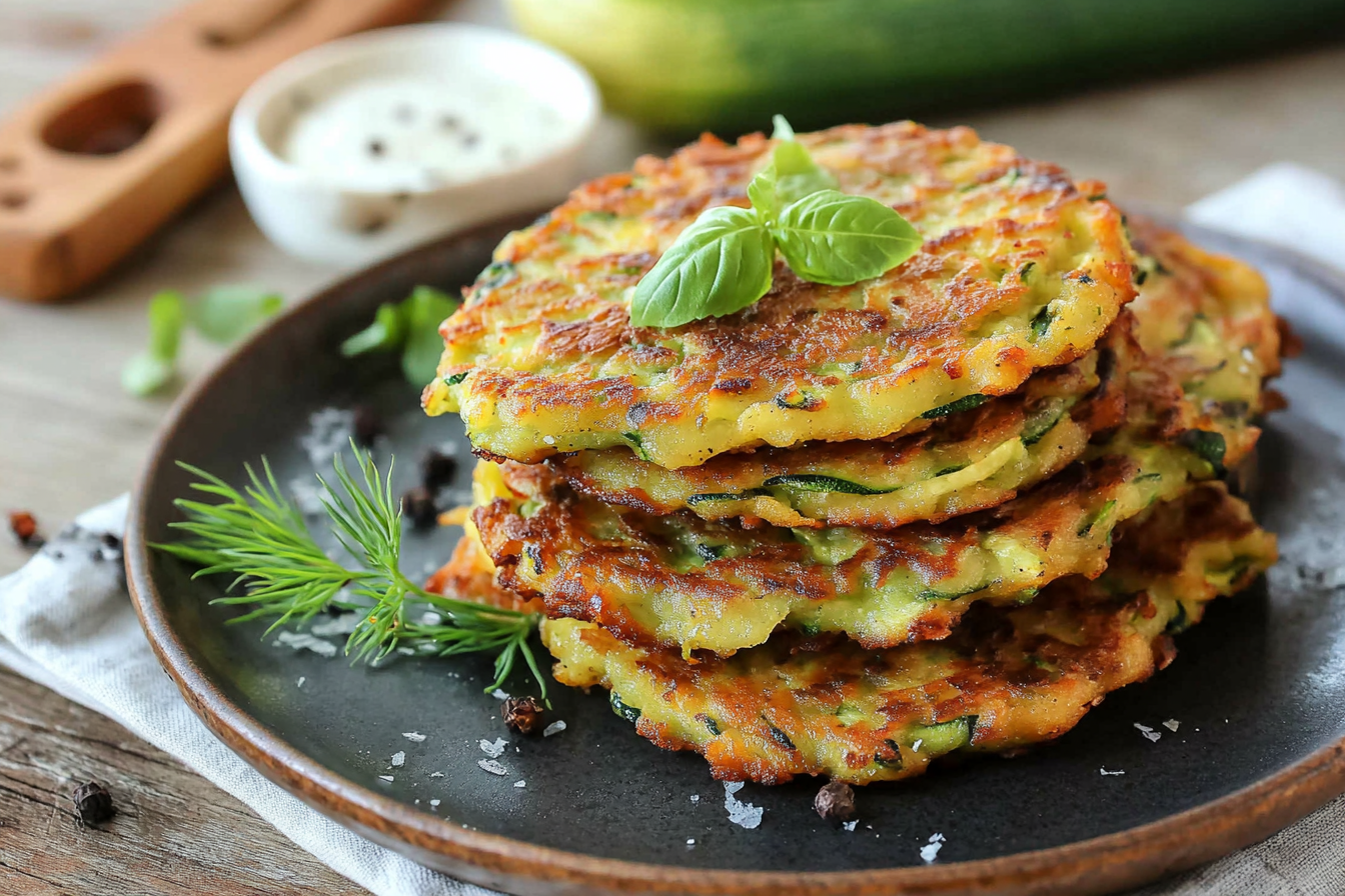 Crispy Zucchini Fritters for Lunch