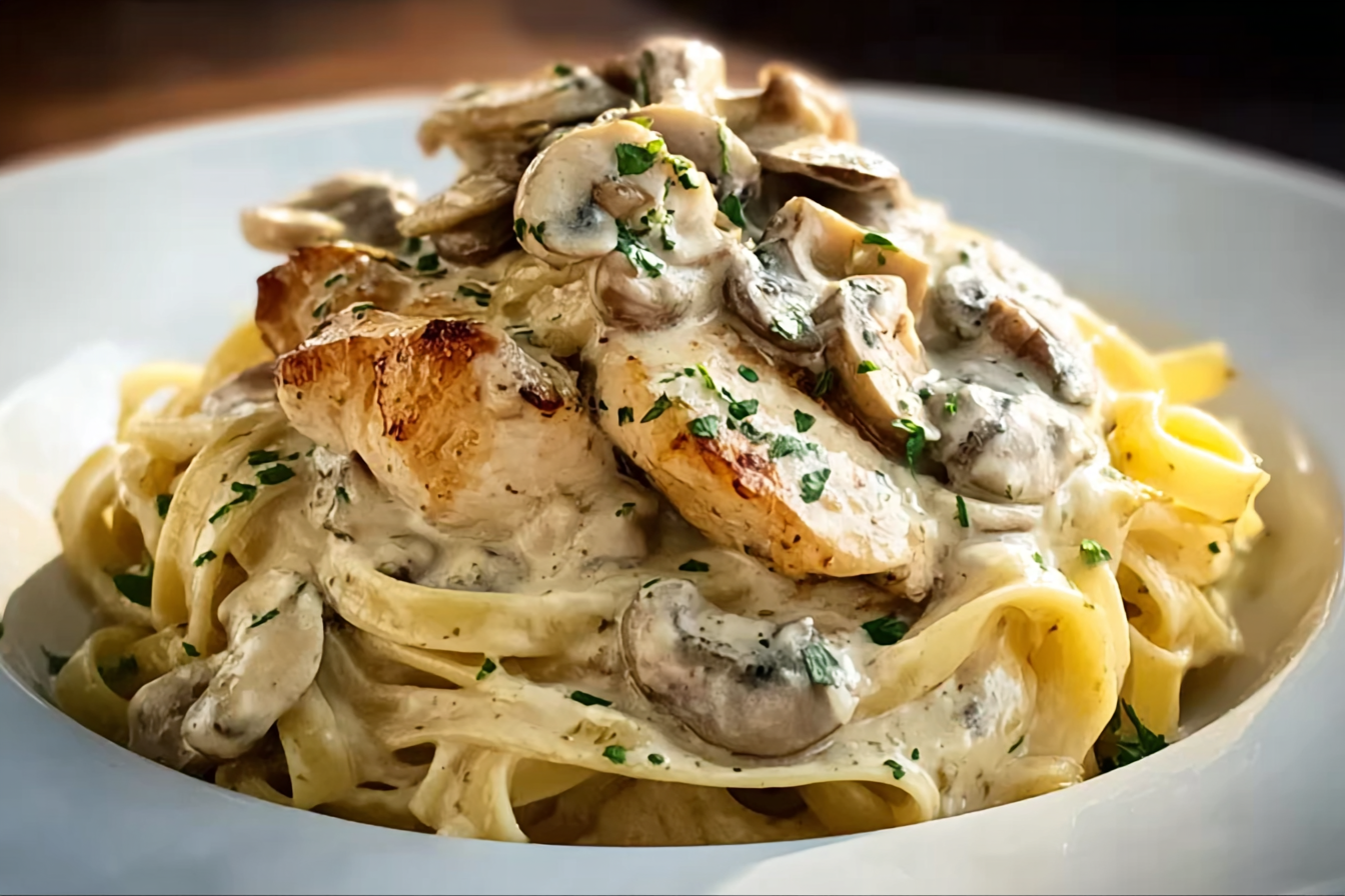 Hearty Chicken & Mushroom Alfredo