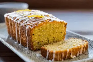 Heavenly Lemon Zucchini Bread with Caramel Glaze