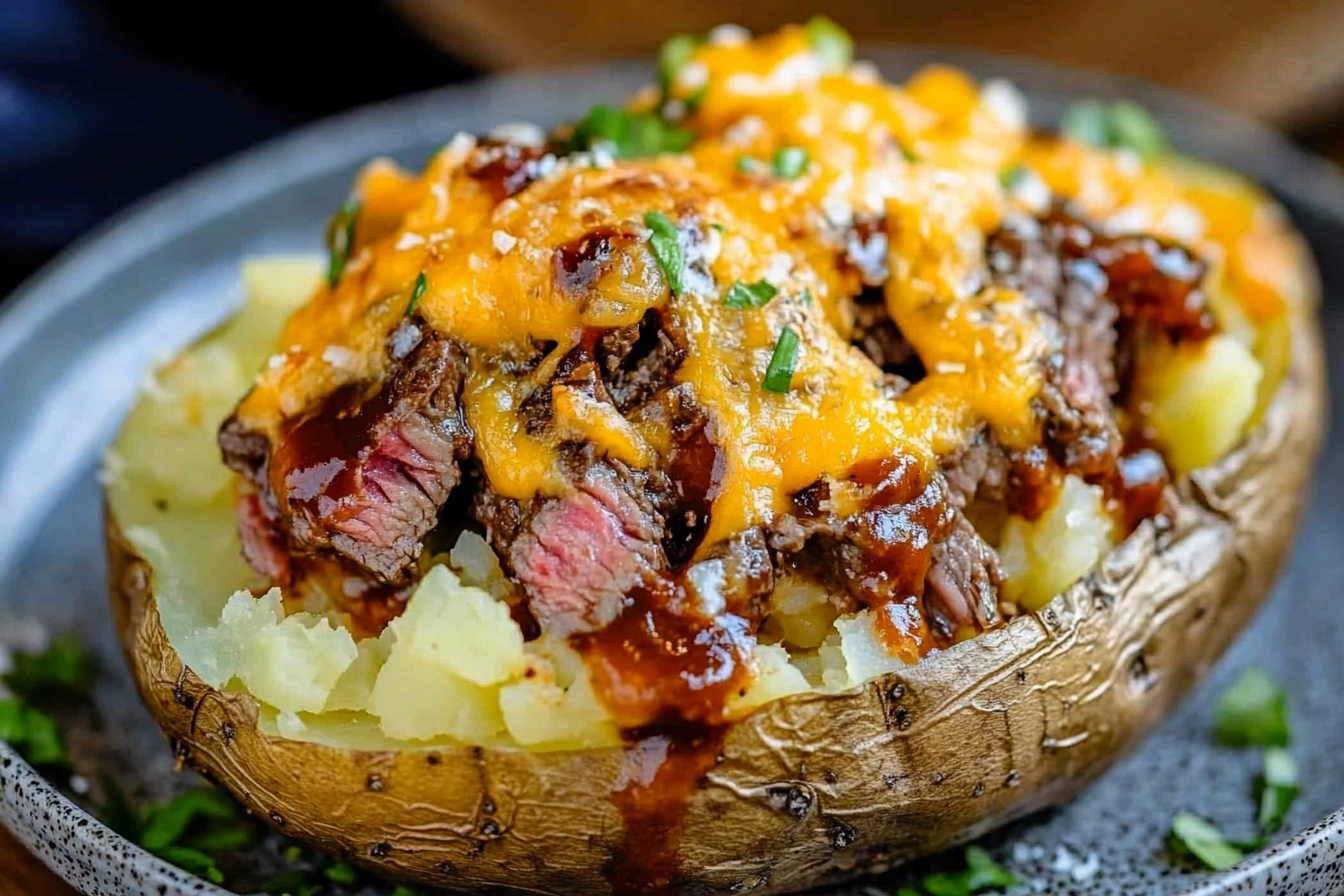 Loaded Baked Potato with Steak