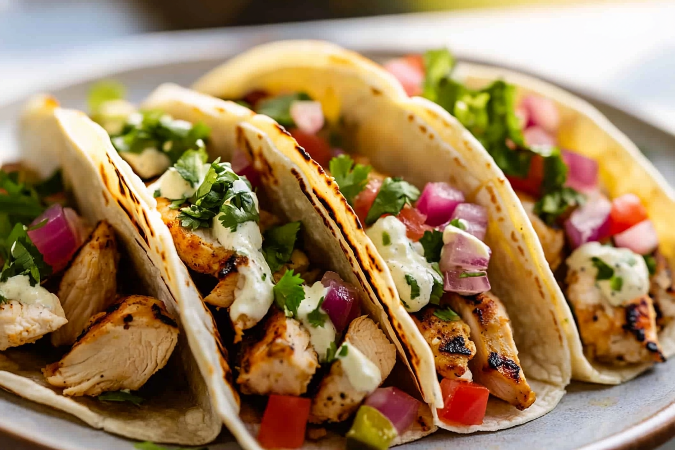 Marinated Grilled Chicken Tacos