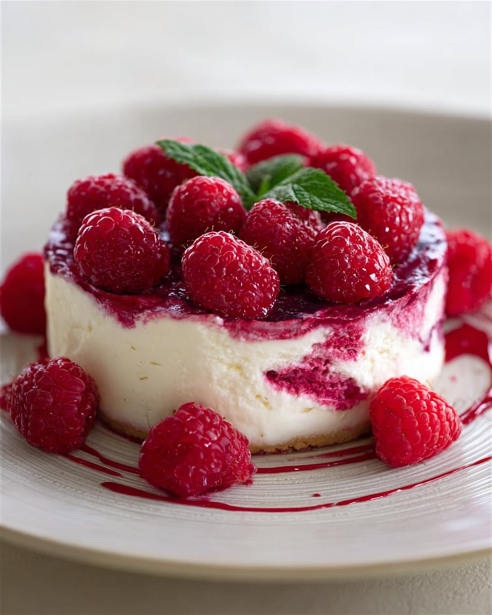 Raspberry Swirl Ice Cream Cake