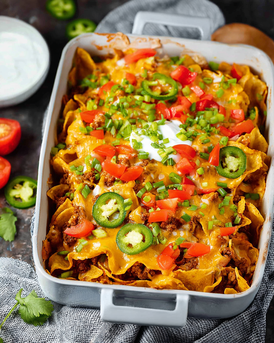 Satisfying Walking Taco Casserole