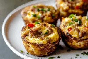 Sausage Hash Brown Egg Muffins