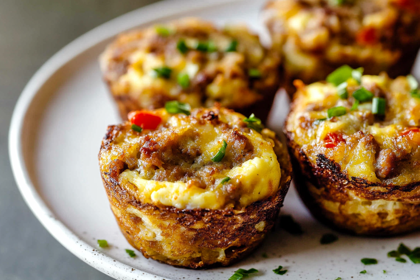 Sausage Hash Brown Egg Muffins