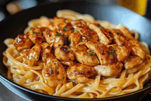 Spicy Cajun Honey Butter Chicken & Pasta