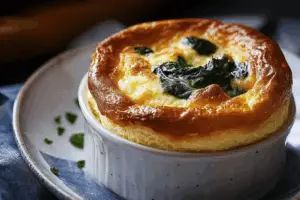 Spinach & Cheese Egg Soufflé